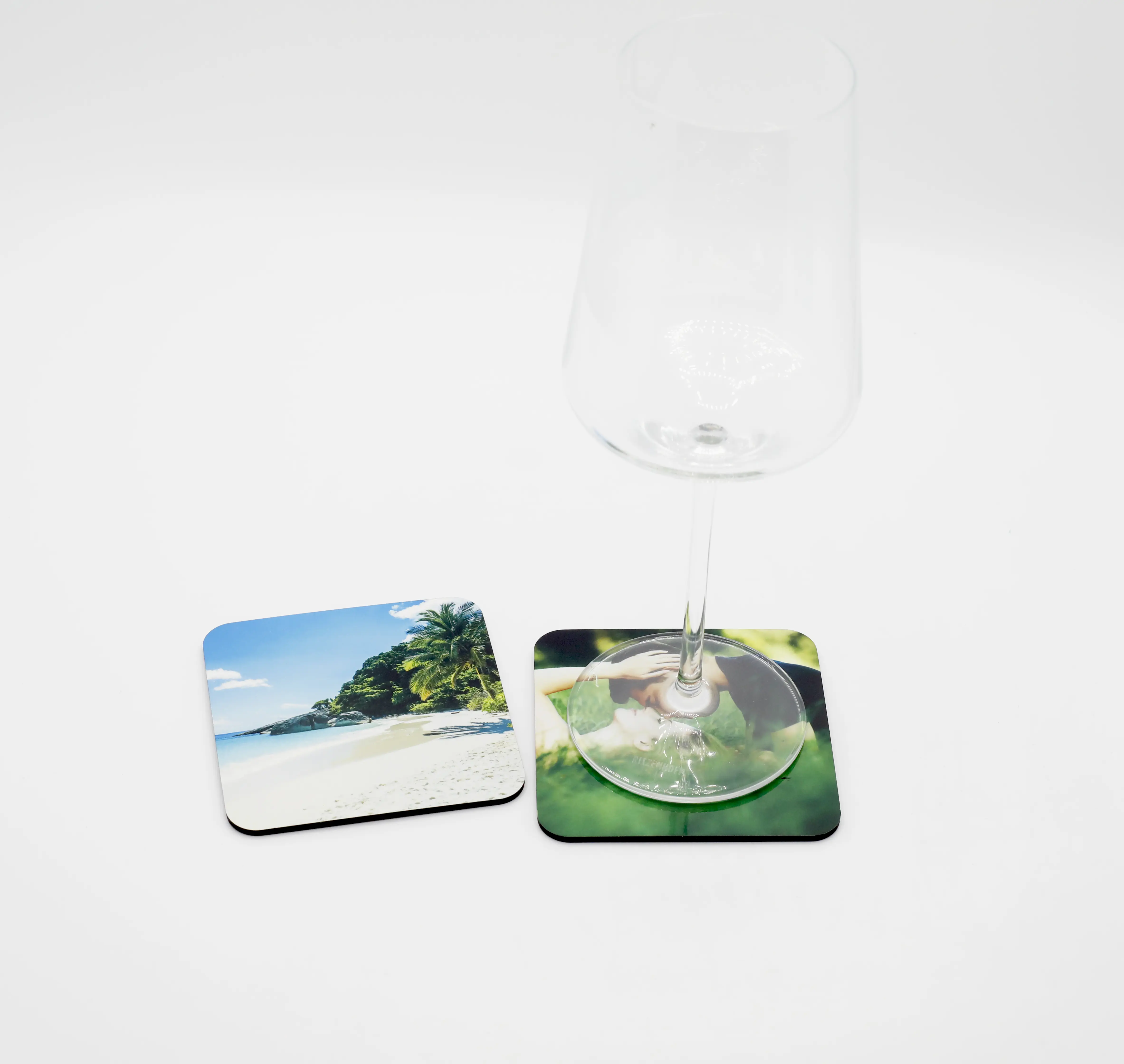 Glasuntersetzer mit Foto